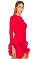 Wave Sleeve Top