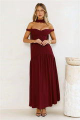 The Style Spotlight Off Shoulder Maxi Dress