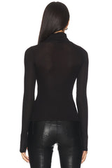 Rem Long Sleeve Fitted Turtleneck Top