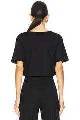 Ponte Knit Short Sleeve Top