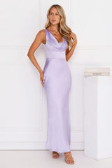 Crystal Luxe Satin Maxi Dress Sage