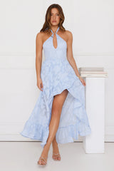 Sunbeam Shell Halter Maxi Dress