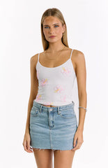 Mallorie White Beaded Top