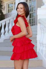 Precious Time One Shoulder Mini Dress