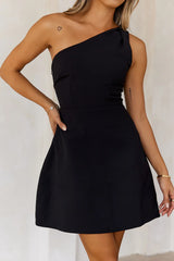 With Flair One Shoulder Mini Dress