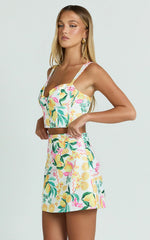 Janice Top - Bustier Crop Top in Le Citron