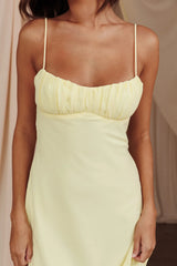 Nerida Twist Back Maxi Dress Lemon