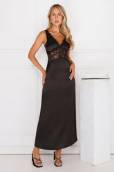 That Girl Theory Satin Maxi Dress