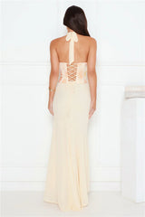 Silver Lining Love Halter Maxi Dress