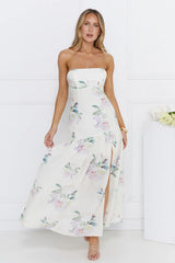 Sunset Whispers Strapless Maxi Dress