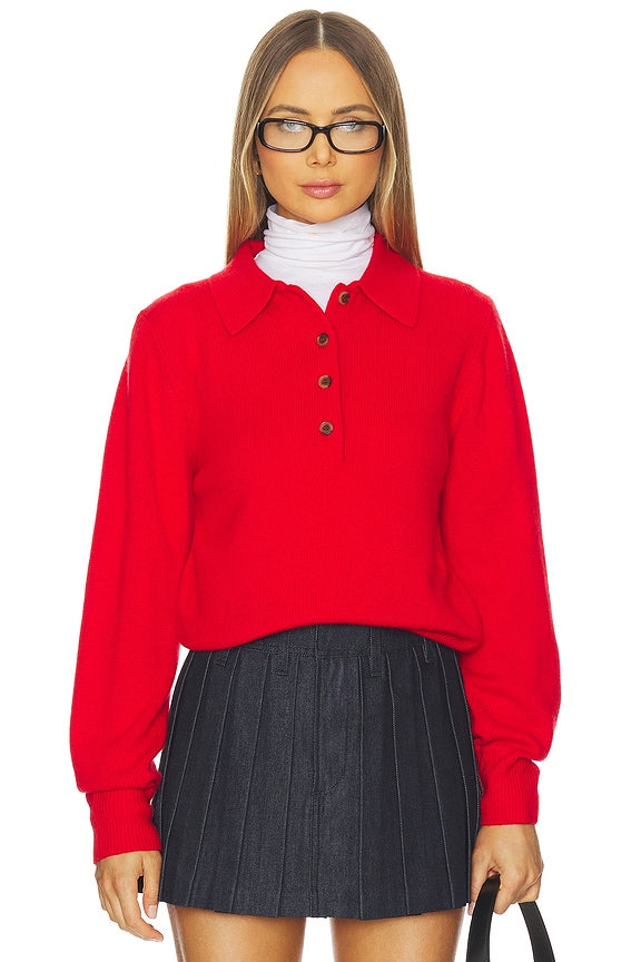 The Cashmere Polo Top