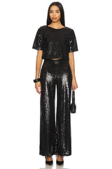 Sequin Short Sleeve Top