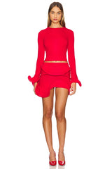 Wave Sleeve Top