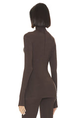 Slim Fit Long Sleeve Turtle Top