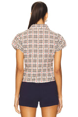 Liana Plaid Top