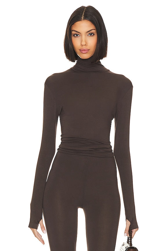 Slim Fit Long Sleeve Turtle Top