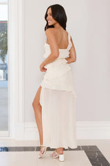 Out Late Look Great One Shoulder Maxi Dress Yellow
