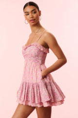 Linny Liberty Fabric Mini Dress