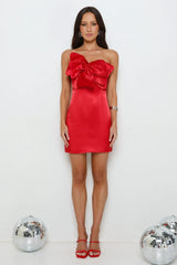 A Little Luxe Strapless Mini Dress