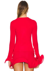 Wave Sleeve Top