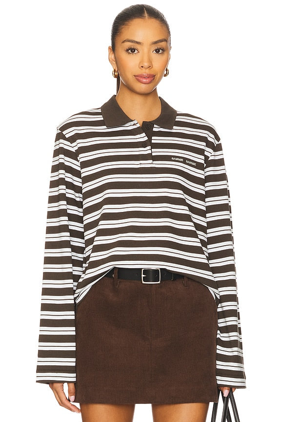 Sadover Longsleeve Polo Top
