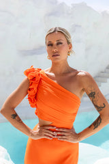 In These Moments One Shoulder Maxi Dress